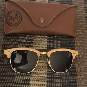 Limited edition wooden Ray Ban sunglasses